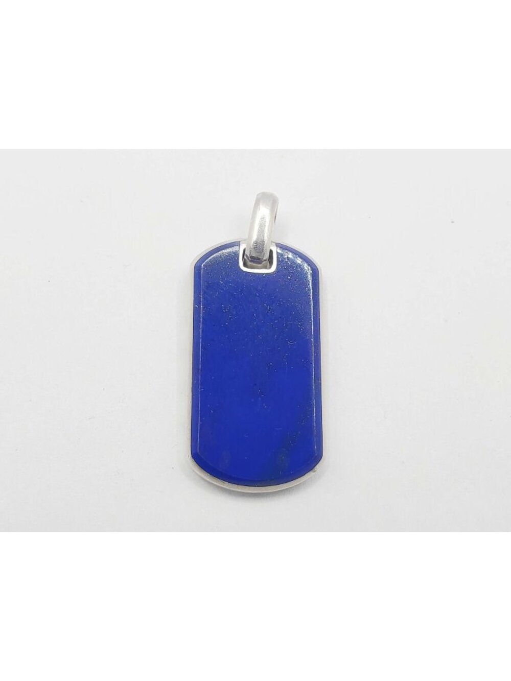 David Yurman Chevron Tag Sterling Silver with Lapis Lazuli